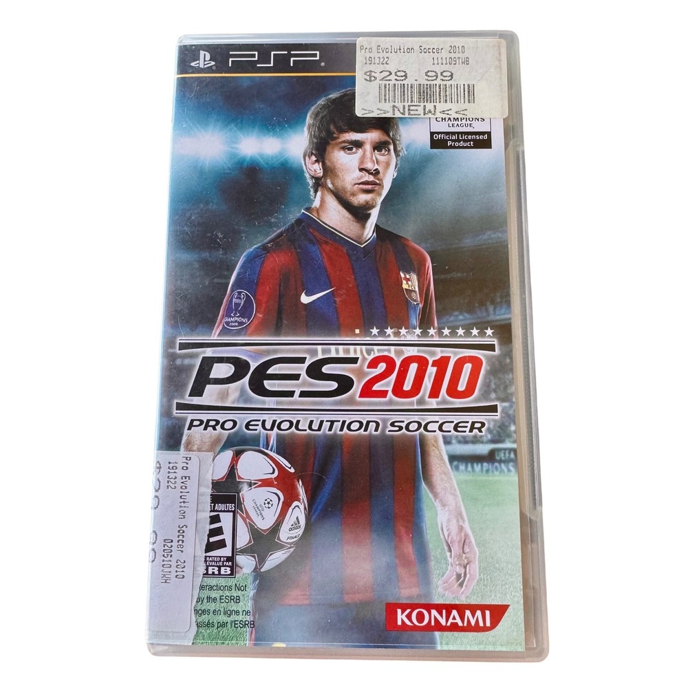 Pro Evolution Soccer 2010 PES 2010 Sony PSP Konami Messi Sports Game CIB